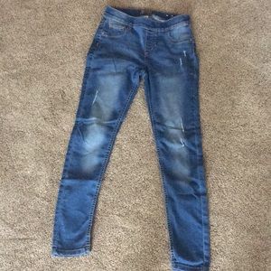 justice blue slightly ripped jeans